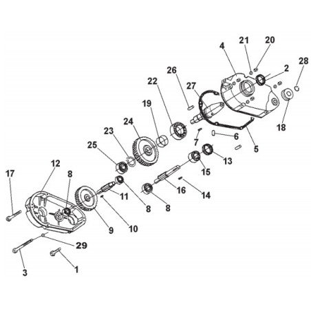 Pièces détachées Réducteur Bétonnière électrique IMER tractable S190 Electrique