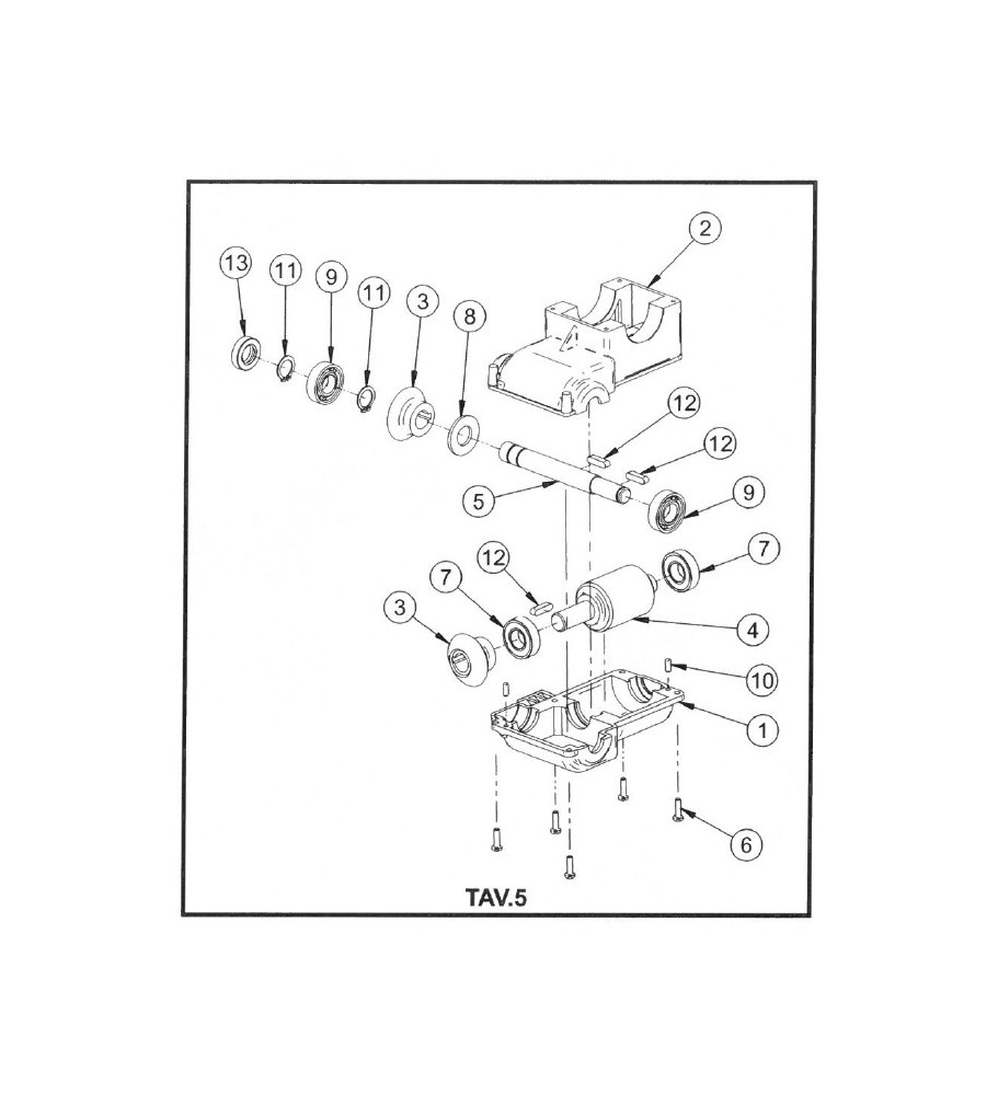 Pièces détachées réducteur de basculement bétonnière électrique S140 / S160