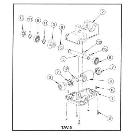 Pièces détachées réducteur de basculement bétonnière électrique S140 / S160