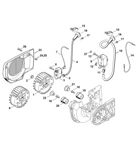 Pièces détachées pour dispositif d'allumage de découpeuse à disque STIHL TS 400