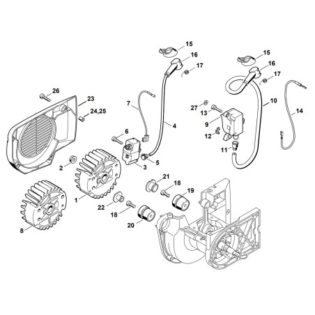 Pièces détachées pour dispositif d'allumage de découpeuse à disque STIHL TS 400