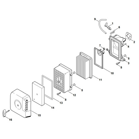 Pièces détachées pour filtre à air de découpeuse à disque STIHL TS 400