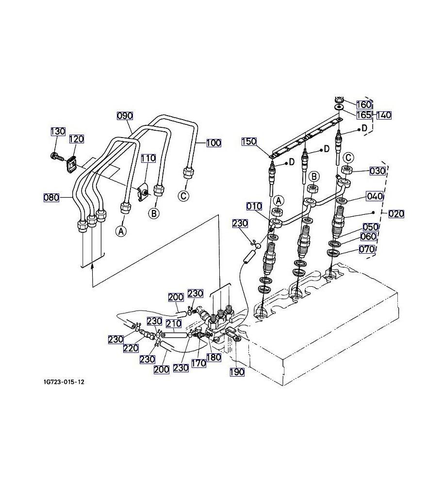 Pièces détachées mini pelle Kubota U35-3 ALPHA INJECTEUR - PORTE INJECTEUR - TUYAU D'INJECTEUR Pièces détachées mini pelle Kubota U35-3 ALPHA INJECTEUR - PORTE INJECTEUR - TUYAU D'INJECTEUR