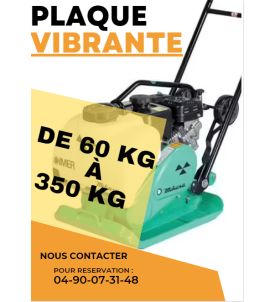 Plaque vibrante 60kg à 350kg