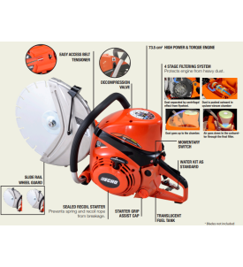 Découpeuse thermique echo CSG7410ES 350mm descriptif