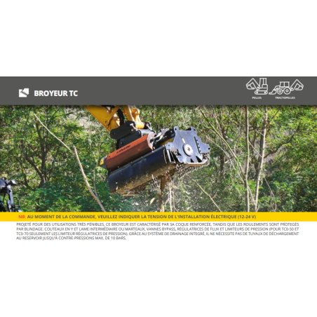 Broyeur TC1-80 montage Mini Pelle 2.5T