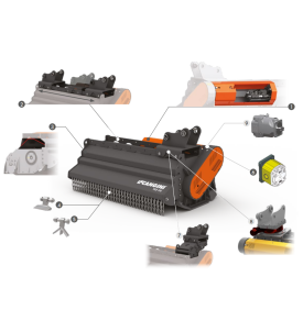 Broyeur TC1-80 montage Mini Pelle 2.5T