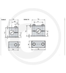 Attache simple RS E II 18 pour flexibles hydrauliques