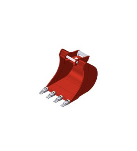 godet 1.2 à 1.8 tonnes type AR15 250 mm Dent Boulonnées M12.4