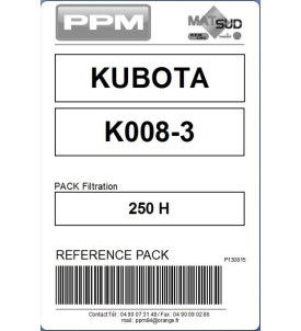 PACK FILTRATION  K008-3 KUBOTA 250H