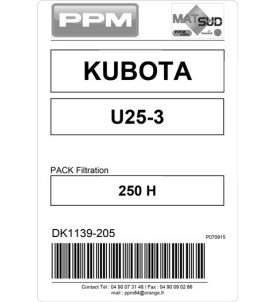 PACK FILTRATION  U25-3 KUBOTA 250H