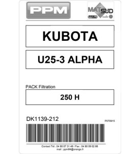 PACK FILTRATION  U25-3@ KUBOTA 250H