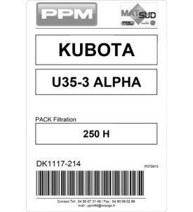 PACK FILTRATION  U35-3@ KUBOTA 250H