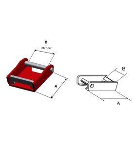 Adaptateur mini pelle non réversible AR