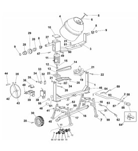 Pièces détachées bétonnière imer s350 électrique tractable