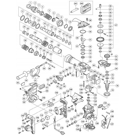 Pièces détachées marteau piqueur DH40MRY hitachi