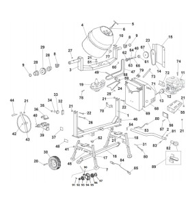 Pièces détachées bétonnière imer s350 Thermique tractable