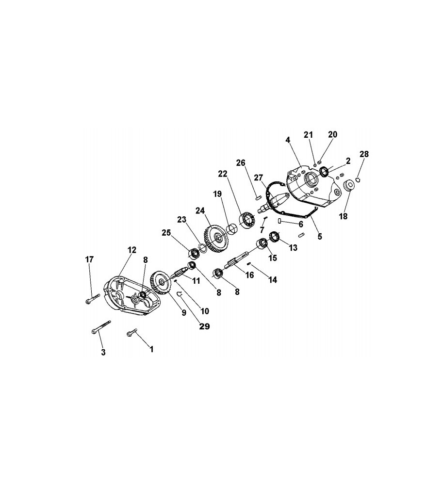 Pièces détachées Réducteur Bétonnière électrique IMER tractable S350R 2010 à 2014