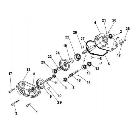 Pièces détachées Réducteur Bétonnière électrique IMER tractable S350R 2010 à 2014