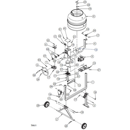 Pièces détachées bétonnière IMER S160 électrique non tractable N° Série 3233003