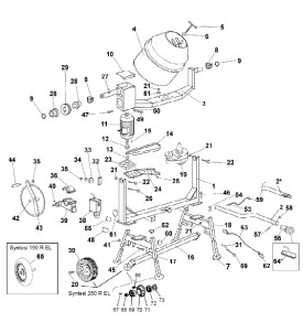 Pièces détachées bétonnière IMER S190 électrique tractable