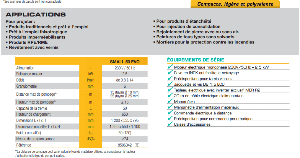 small 50 evo fiche technique